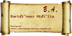 Bartánusz Atália névjegykártya